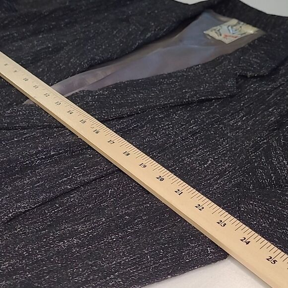 Vintage woolen Touch 2 button tuxedo style jacket - Picture 7 of 11